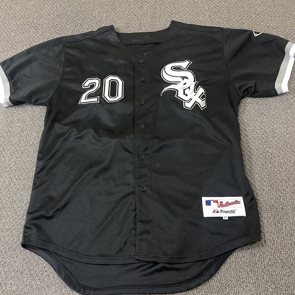 Chicago White Sox Jersey Mens 52 Black MLB Baseball Carlos Quentin Majestic